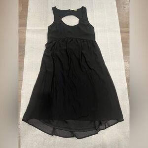 [12] Pins and Needles Urban Outfitters Black Sleeveless Chiffon Lined Midi Dress